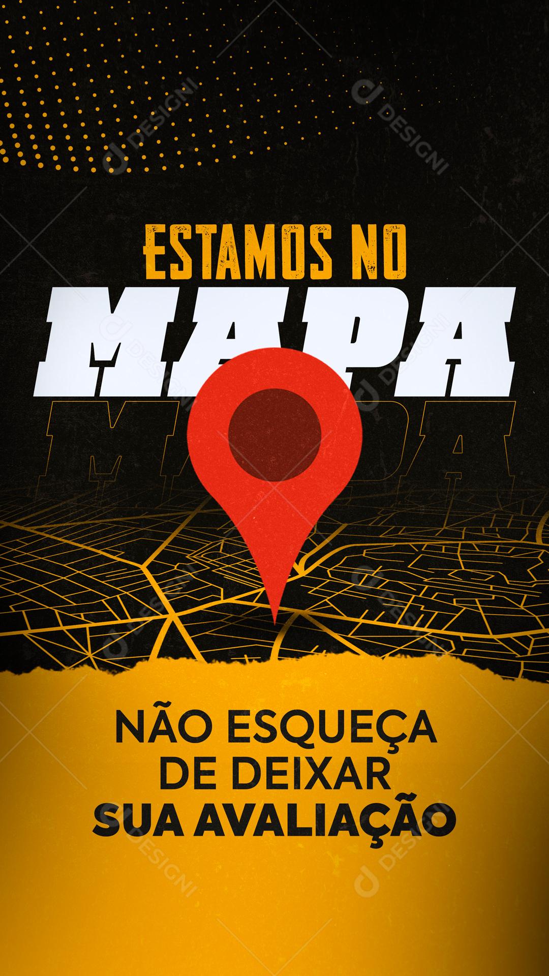 Estamos No Mapa Não Esqueça De Deixar Sua Avalição Social Media PSD Editável