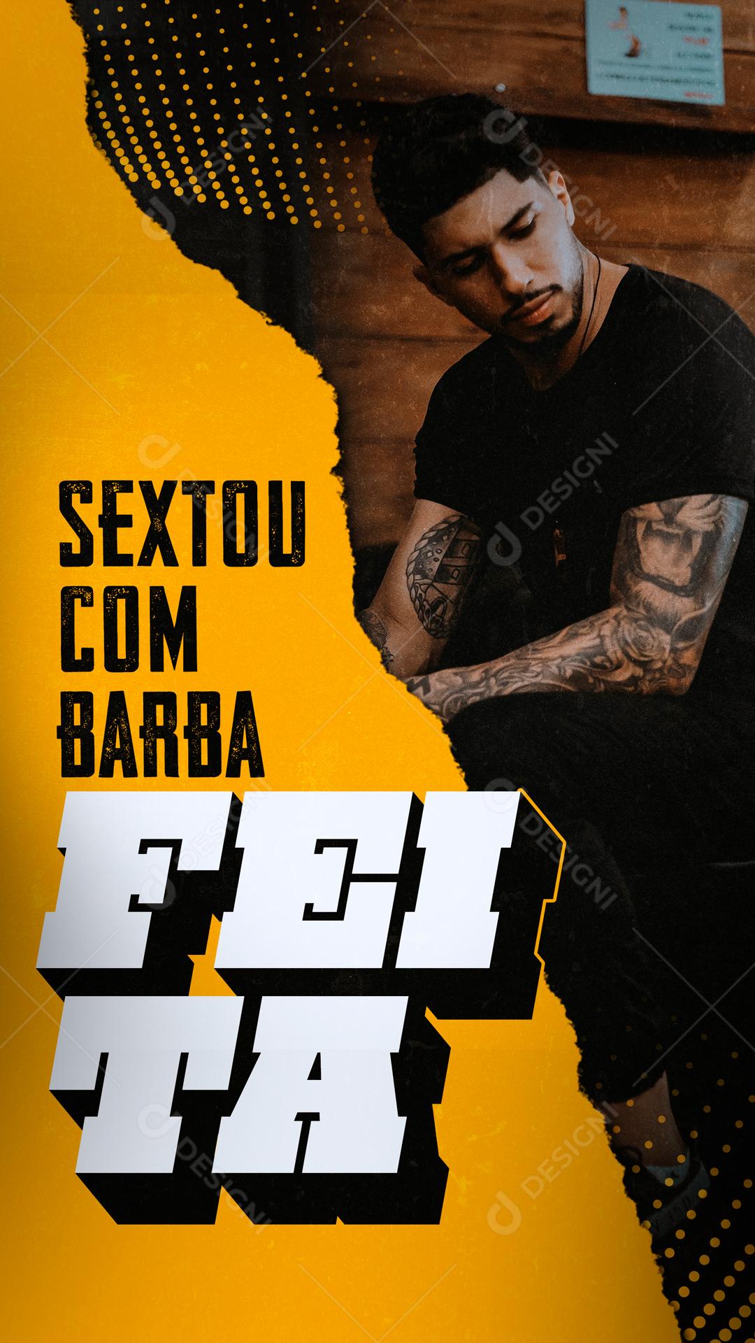 Sexto Com A Barba Feita Barbearia  Social Media PSD Editável