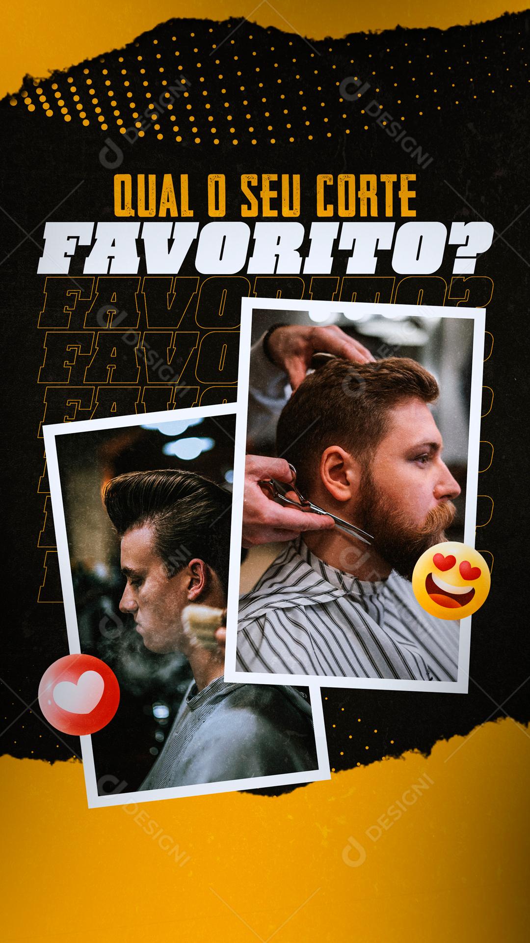 Qual o Seu Corte Favorito Social Media PSD Editável