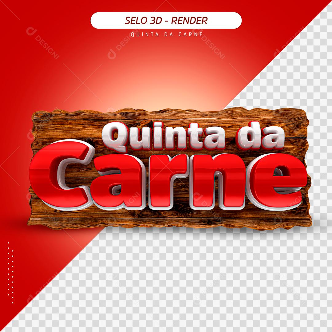 Selo 3D Para Composição Quinta Da Carne PSD Editável