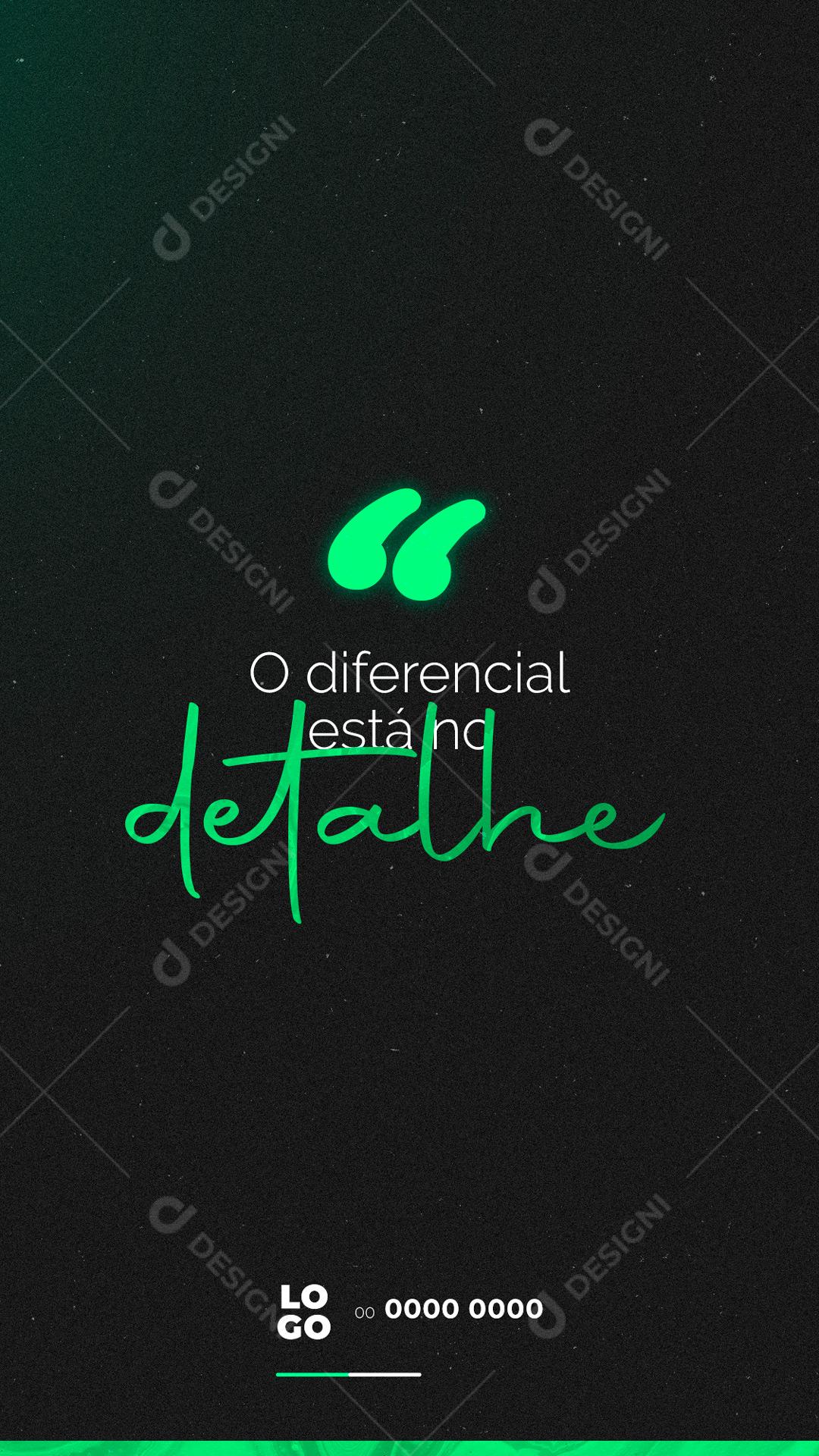 Post Frase Motivacional A Diferença Está no Detalhe Social Media PSD Editável