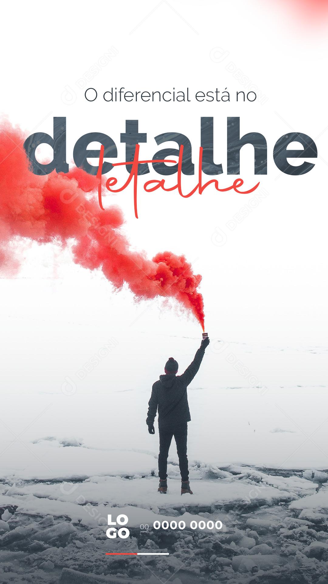 Social Media Frase Motivacional A Diferença Está no Detalhe PSD Editável