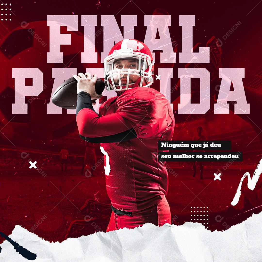 Social Media Futebol Americano Partida Final PSD Editável