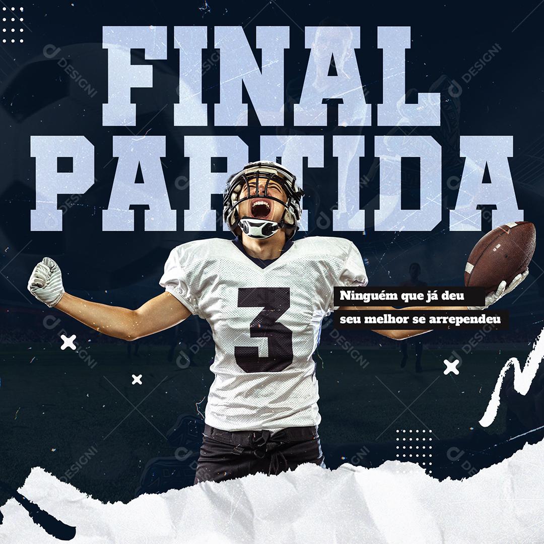 Social Media Futebol Americano Final PSD Editável