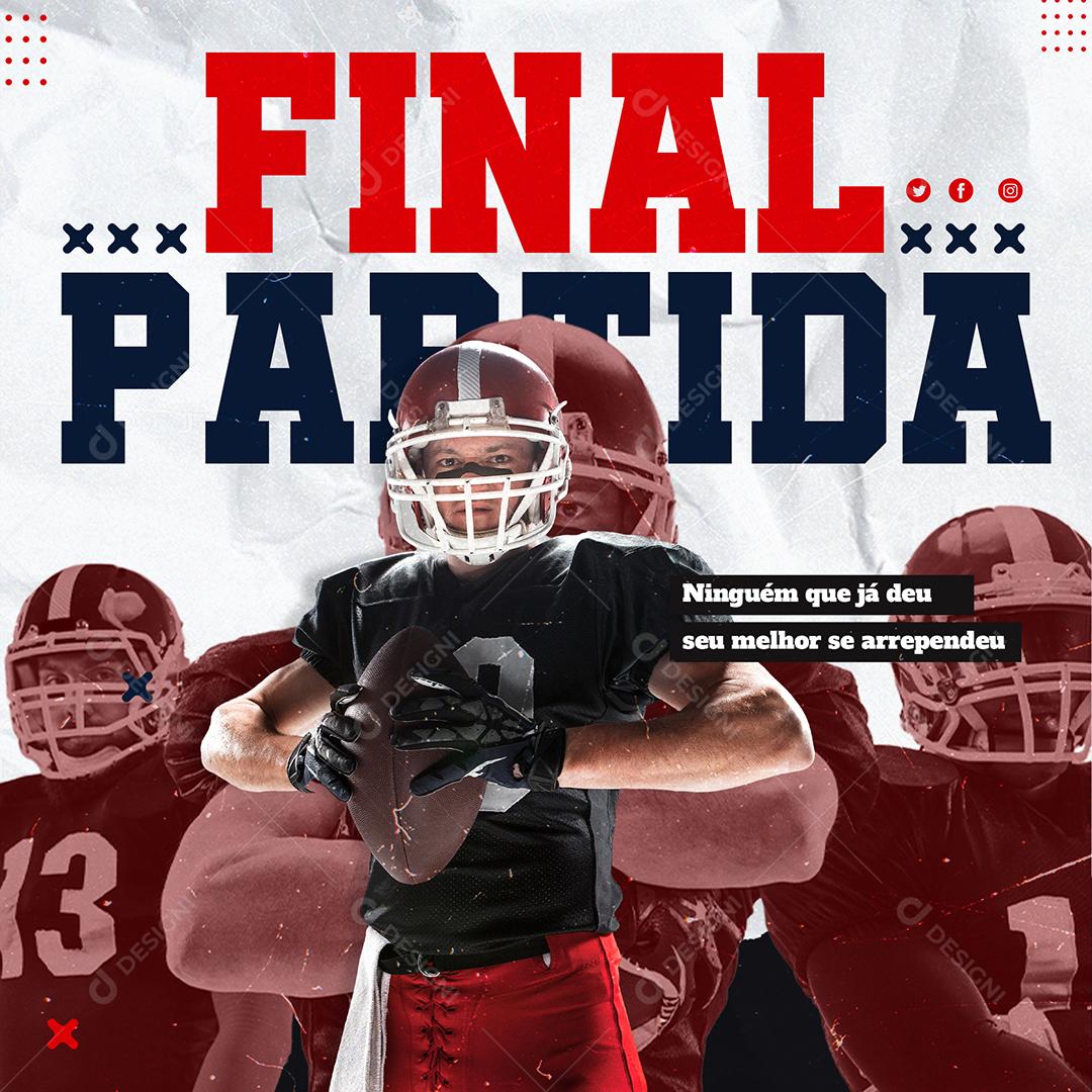 Social Media Futebol Americano Final Partida PSD Editável