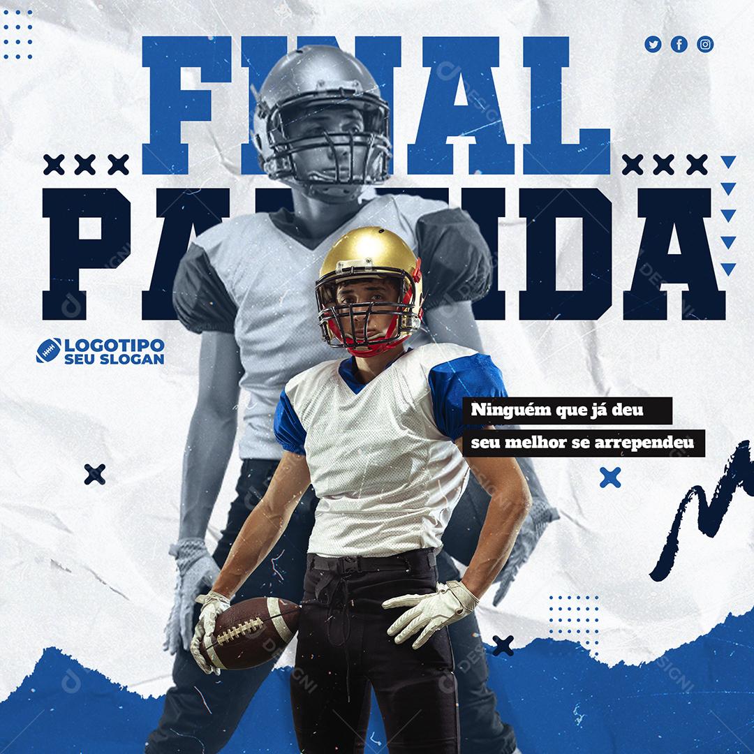 Social Media Futebol Americano Final Partida PSD Editável