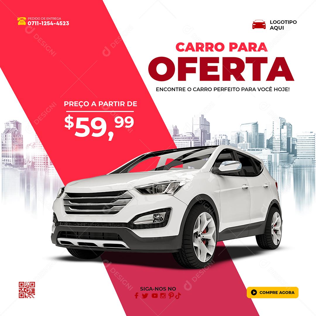 Social Media Concessionária Carro Para Oferta Encontre o Carro Perfeito PSD Editável