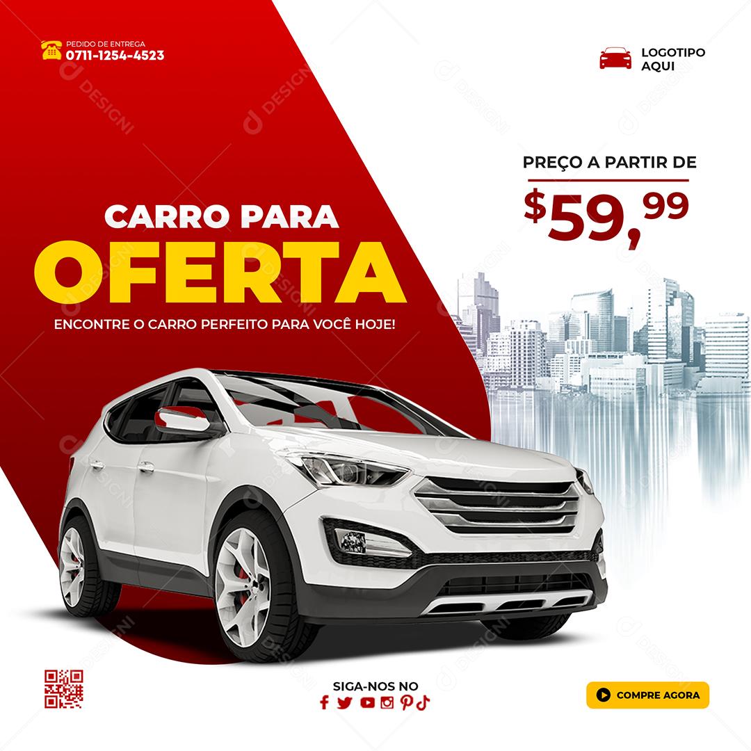 Concessionária Carro Para Oferta Encontre o Carro Perfeito Social Media PSD Editável
