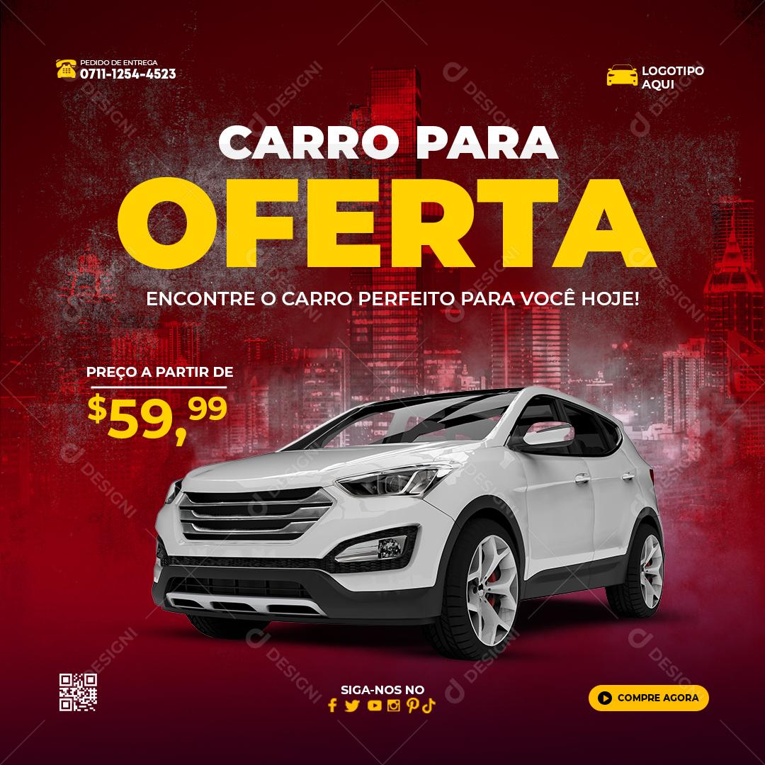 Social Media Concessionária Carro Para Oferta Encontre o Carro Perfeito PSD Editável