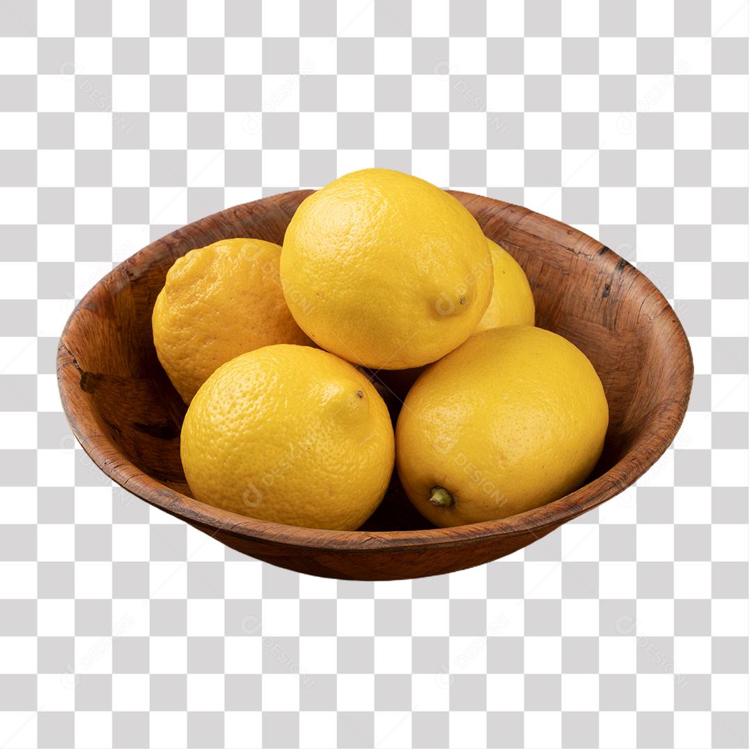 Limões sicilianos em uma tigela PNG Transparente