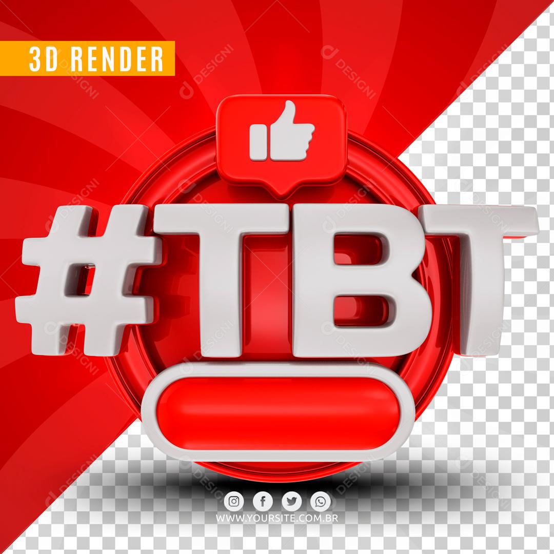 Selo 3D Para Composição #TBT Quinta-feira Para Relembrar PSD Editável