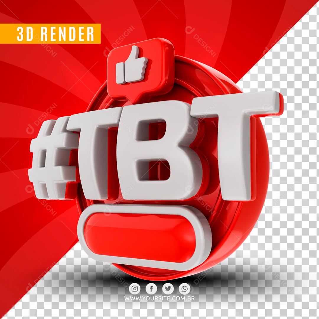 Selo 3D Para Composição #TBT Quinta-feira Para Relembrar PSD Editável