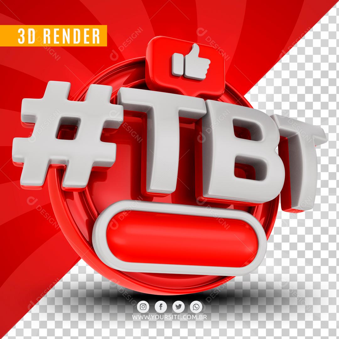 Selo 3D Para Composição #TBT Quinta-feira Para Relembrar PSD Editável