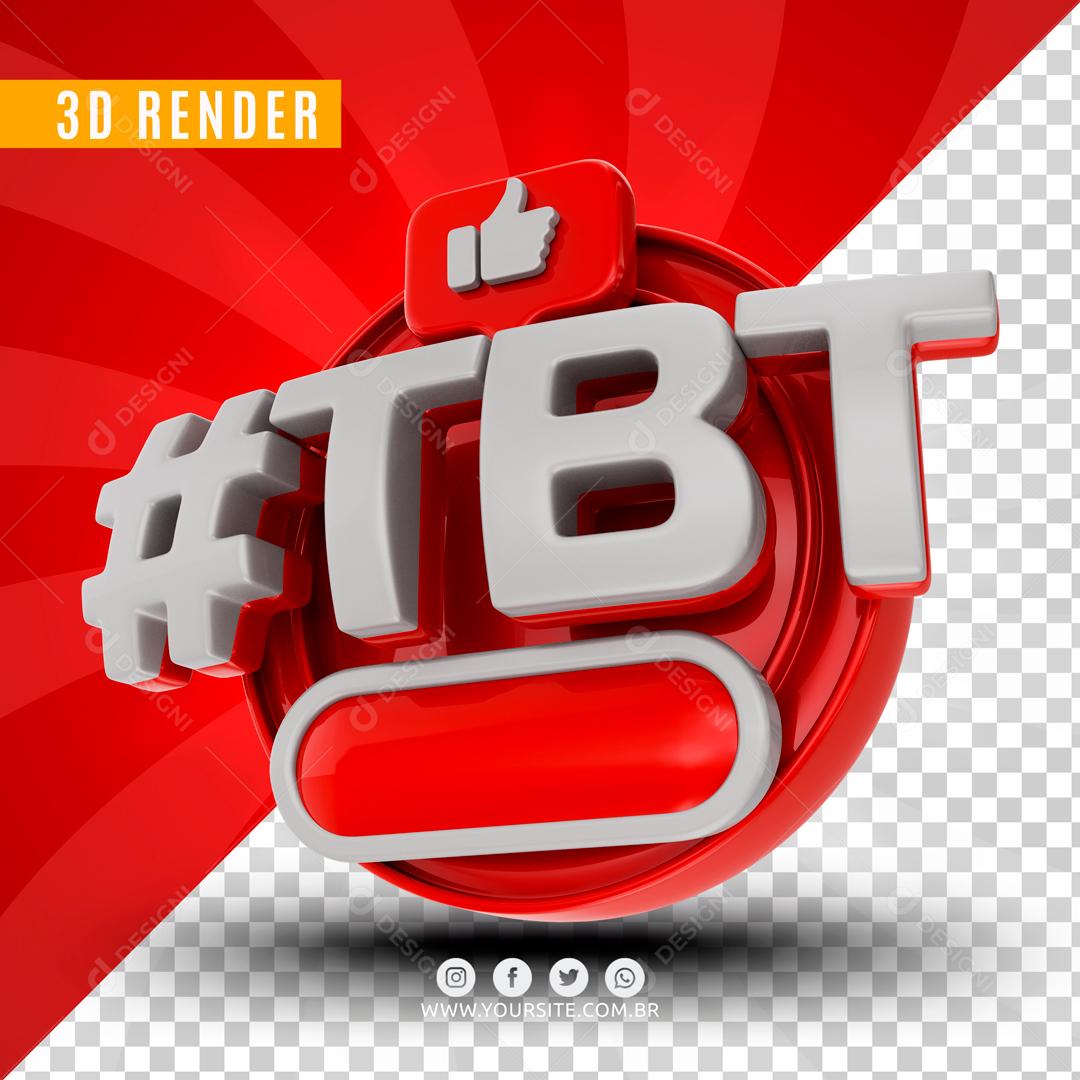Selo 3D Para Composição #TBT Quinta-feira Para Relembrar PSD Editável