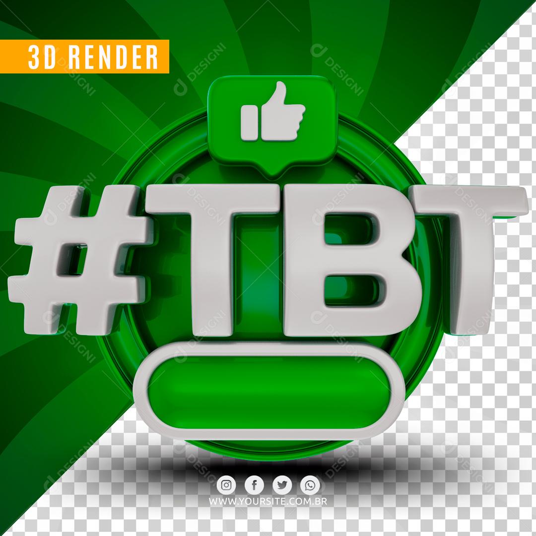 Selo 3D Para Composição #TBT Quinta-feira Para Relembrar PSD Editável