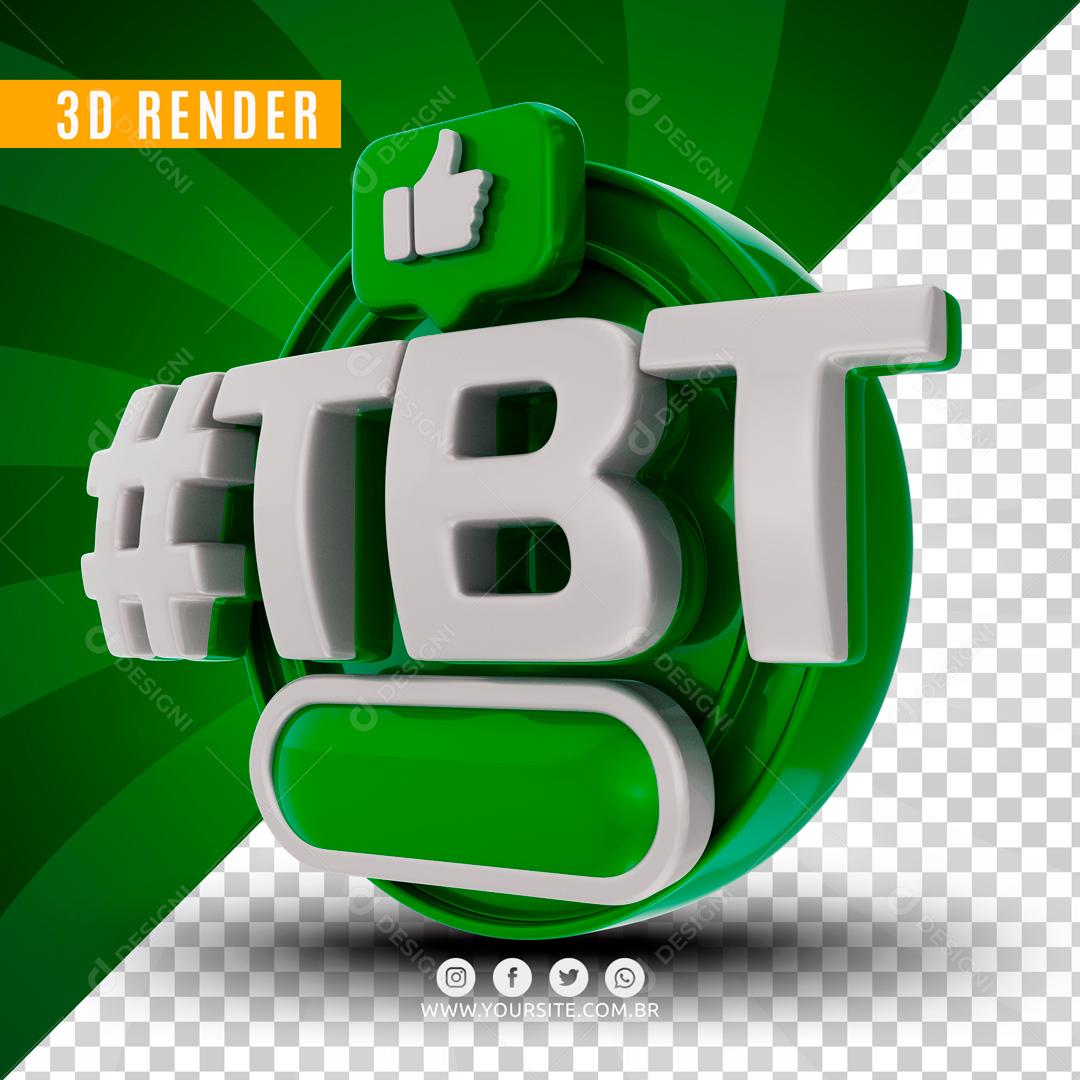Selo 3D Para Composição #TBT Quinta-feira Para Relembrar PSD Editável