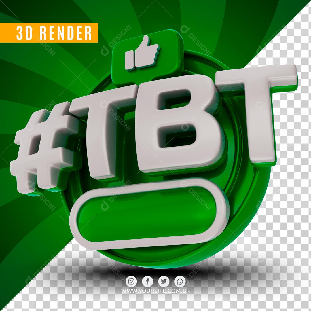 Selo 3D Para Composição #TBT Quinta-feira Para Relembrar PSD Editável