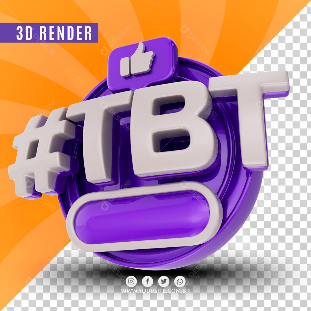 Selo 3D Para Composição #TBT Quinta-feira Para Relembrar PSD Editável
