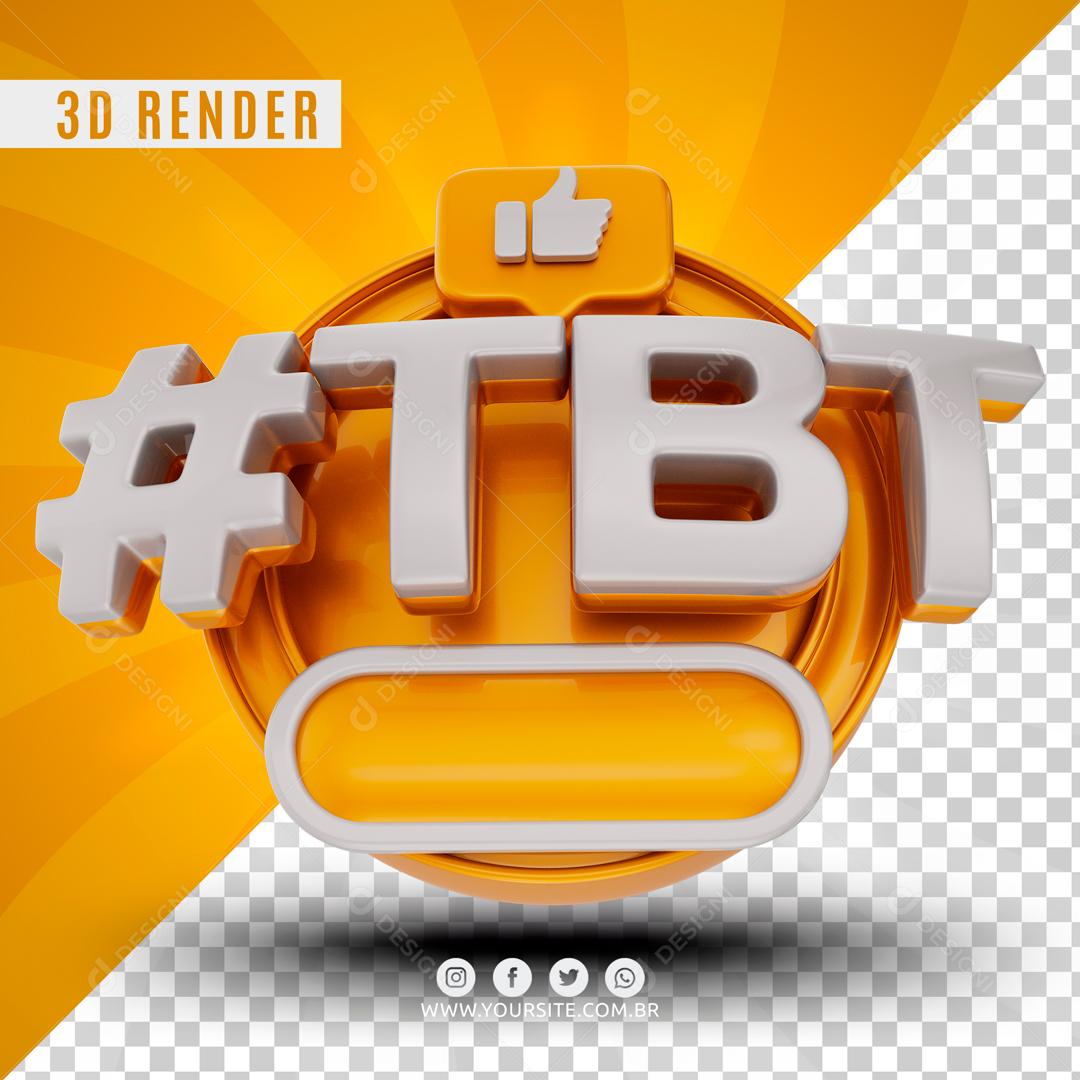 Selo 3D Para Composição #TBT Quinta-feira Para Relembrar PSD Editável