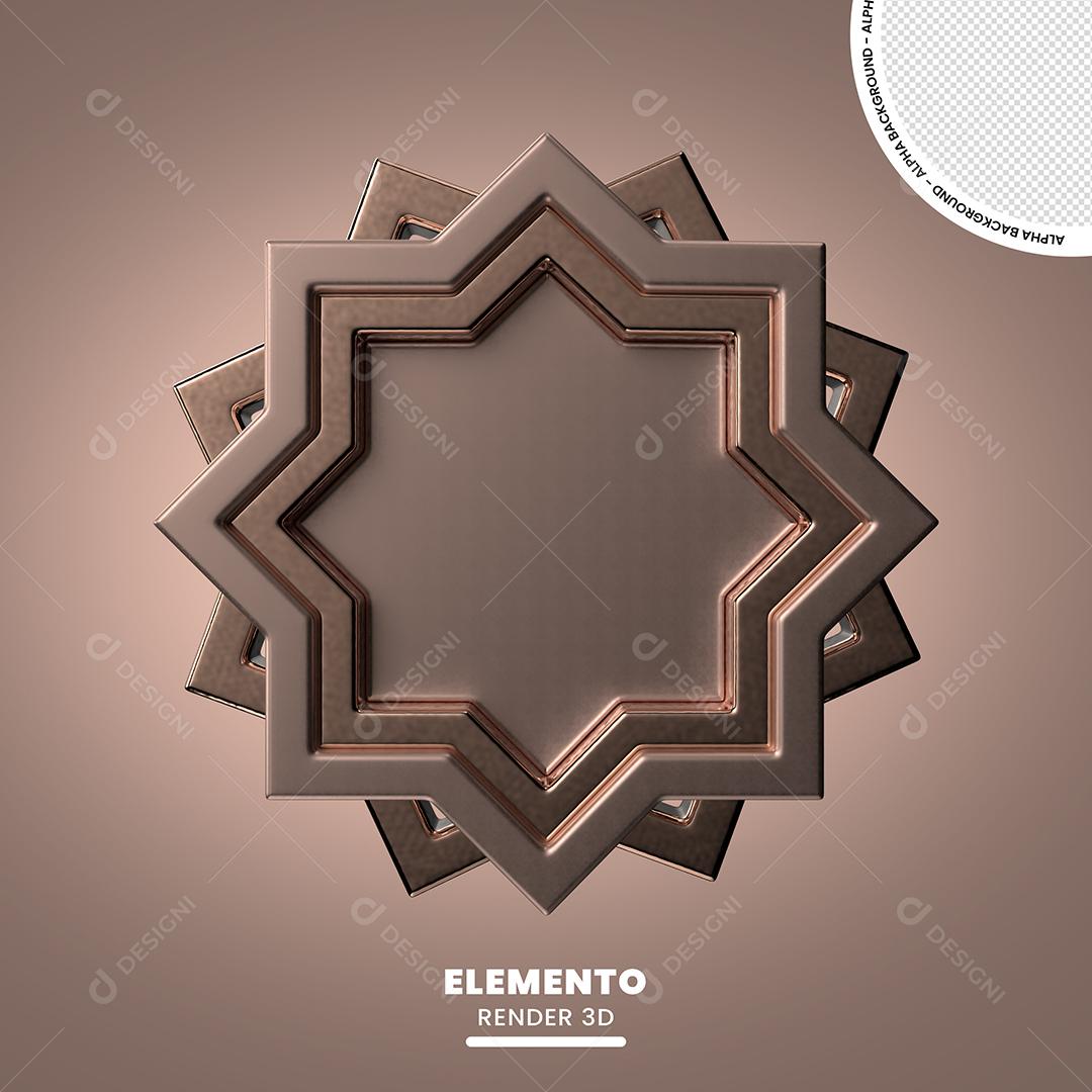 Elemento 3D Forma Geométrica Para Composição PNG Transparente