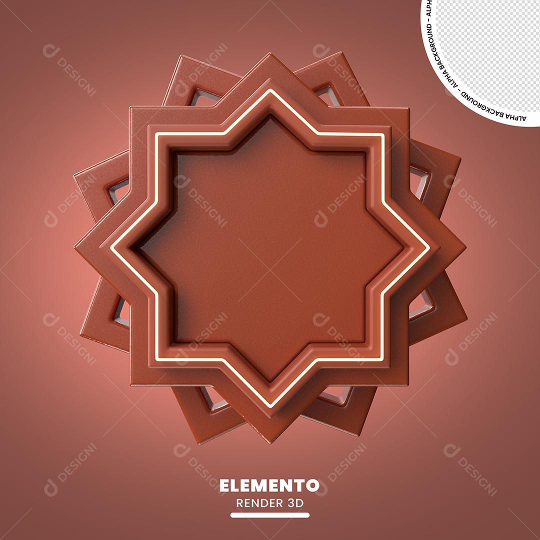 Forma Geométrica Elemento 3D Para Composição PNG Transparente