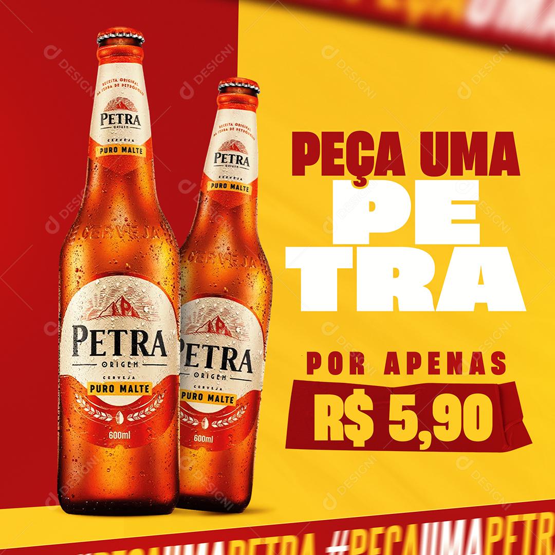Social Media Peça Uma Petra Cervejas Bar PSD Editável