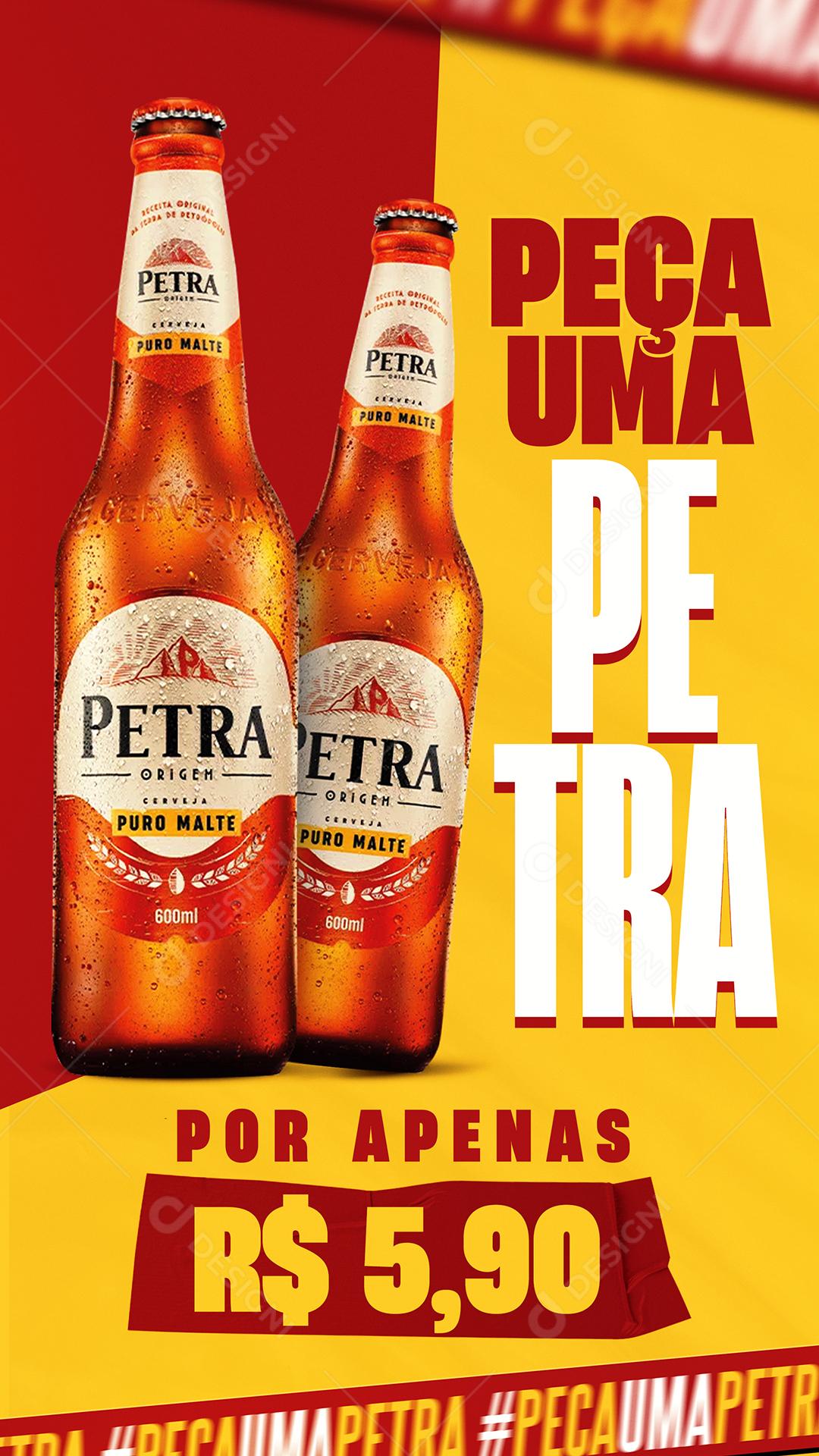 Peça Uma Petra Cervejas Bar Social Media PSD Editável