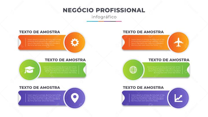 Banner Negócios Profissionais Infográficos Texto de Amostra Social Media EPS