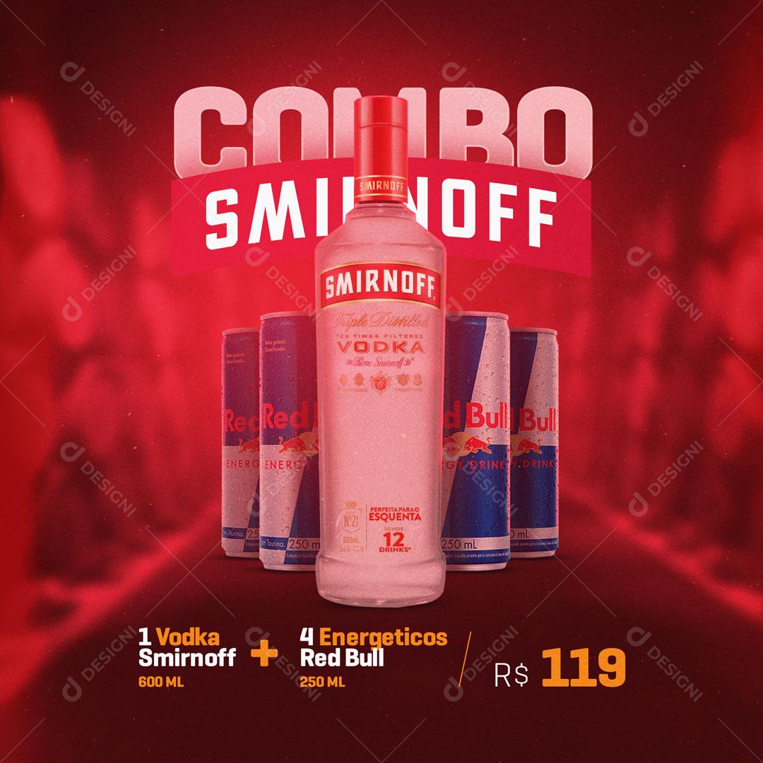 Social Media Bebidas Cerveja Energético Combo Smirnoff PSD Editável
