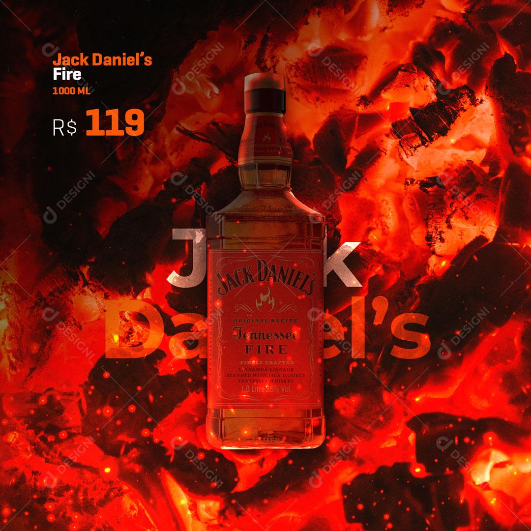 Social Media Bebidas Whisky Jack Daniels PSD Editável