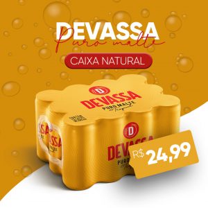 Social Media Bebidas Cerveja Devassa Caixa Natural Promoção PSD Editável