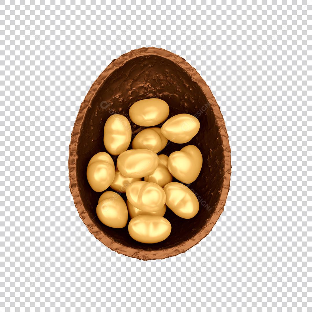 Ovo De Páscoa Elemento 3D Para Composição PSD