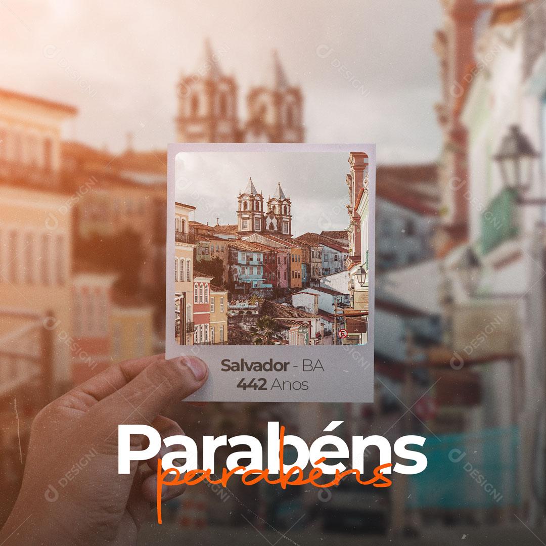 Post Aniversário de Cidade Parabéns Social Media PSD Editável