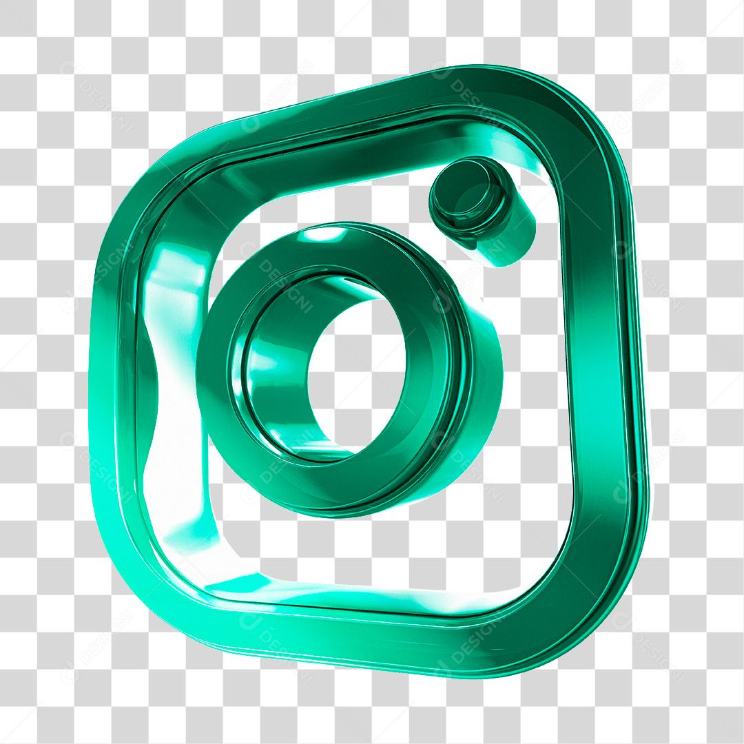 Ícone 3D Instagram Elemento Para Composição PNG Transparente