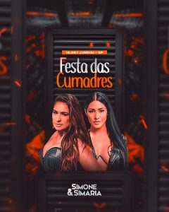 Social Media Festa Das Comadres Simone e Simaria Flyers PSD Editável