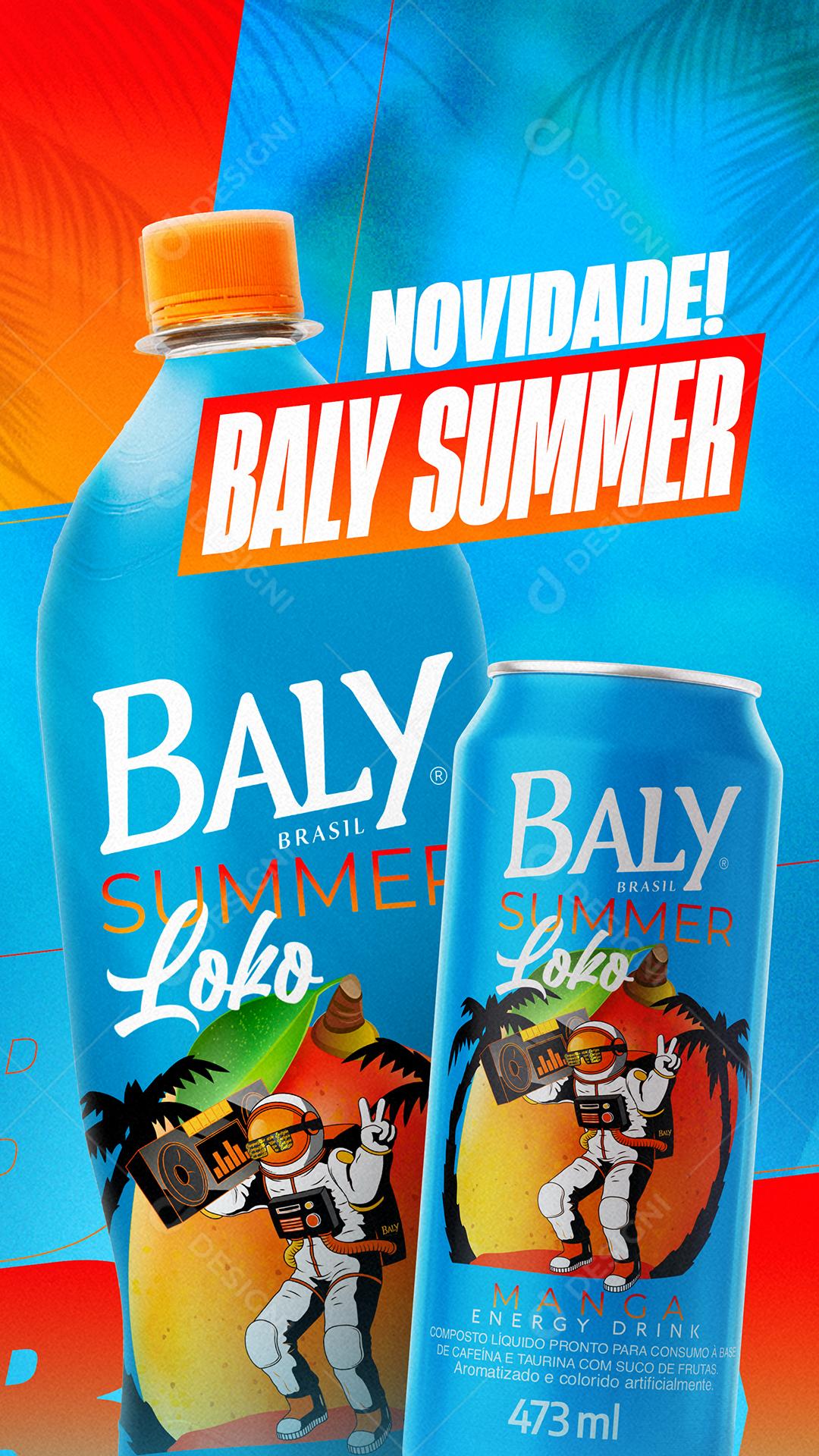 Social Media Novidade Baly Summer Enérgetico PSD Editável