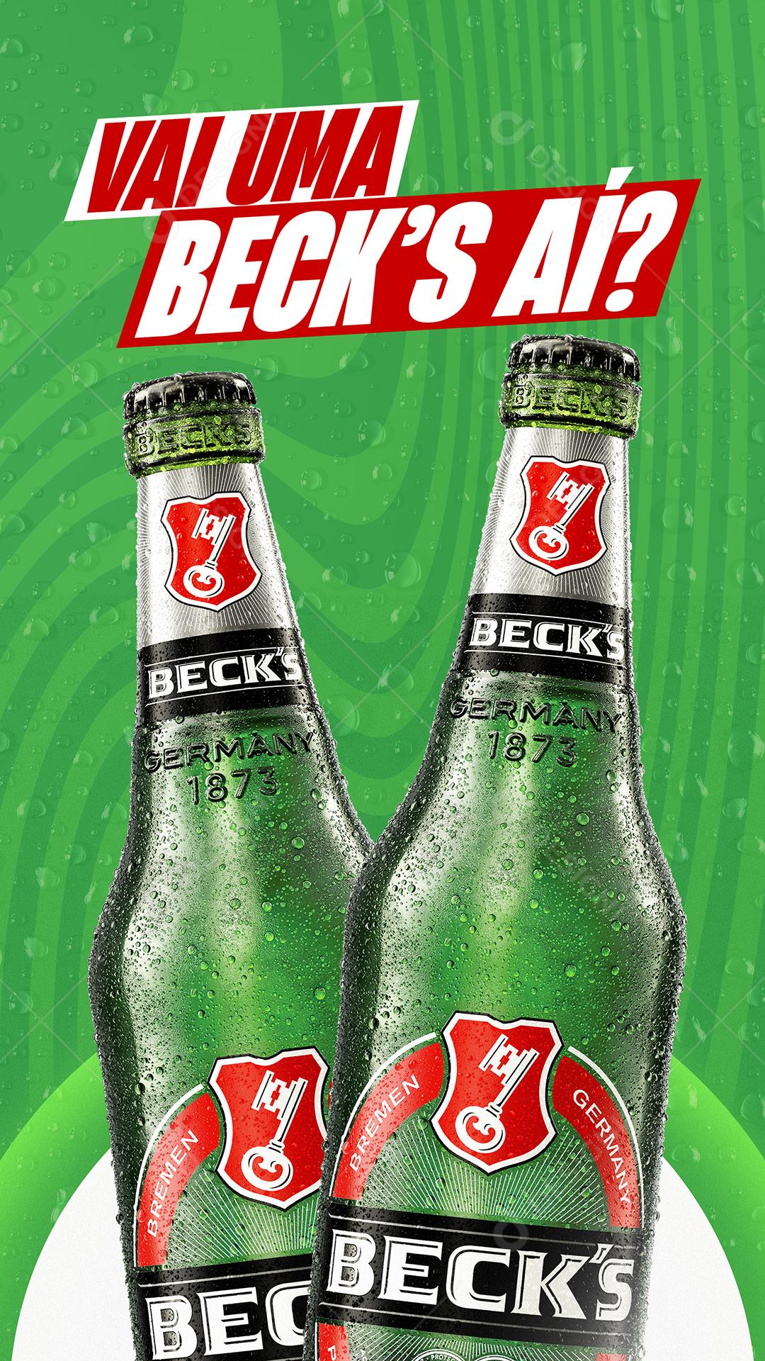 Social Media Vai Uma Beck´s Aí Cervejas PSD Editável