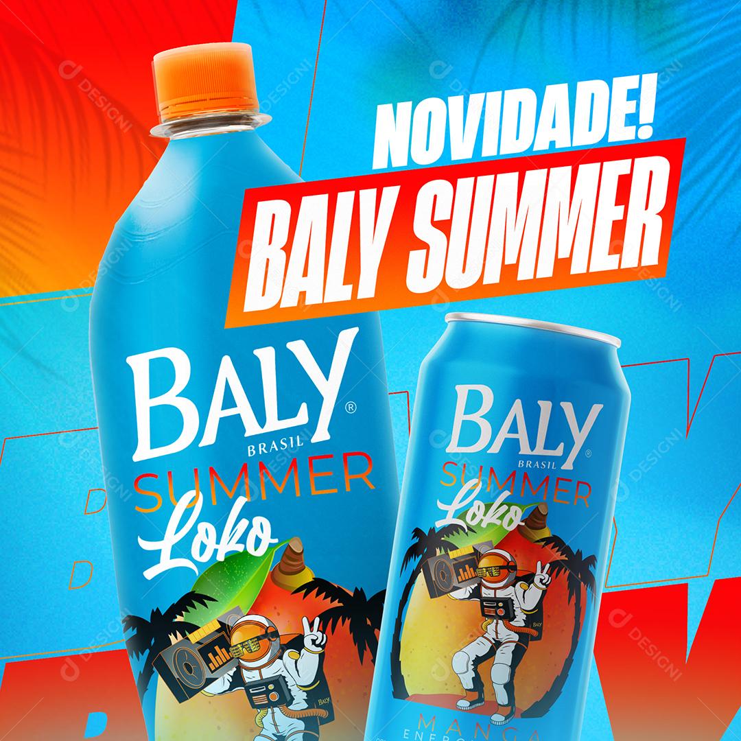 Novidade Baly Summer Enérgetico Social Media PSD Editável