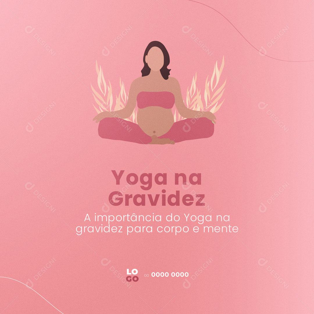 Social Media Clínica De Ginecologia E Obstetrícia Yoga na Gravidez PSD Editável