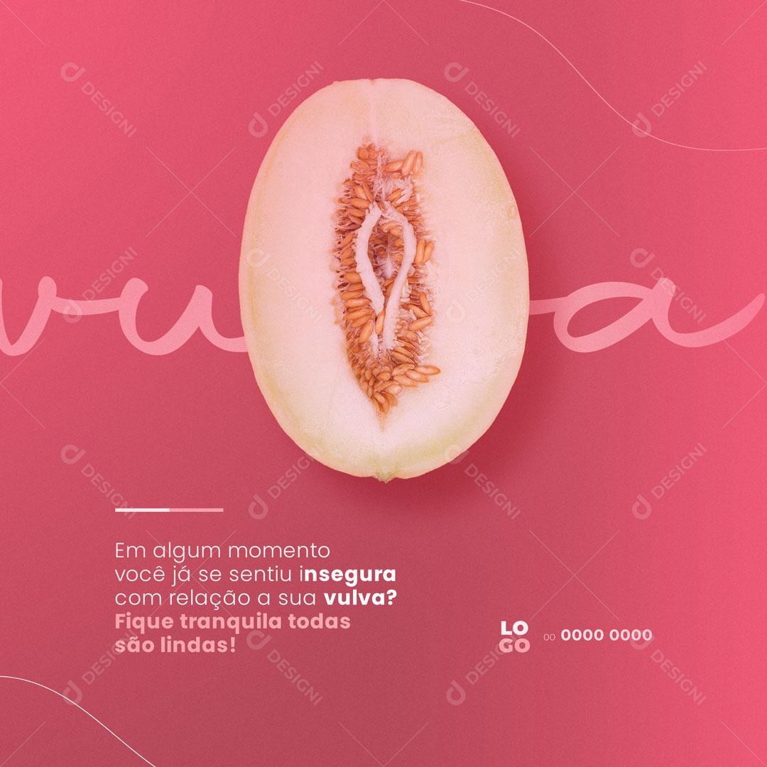 Post Social Media Clínica De Ginecologia Sua Vulva E Obstetrícia PSD Editável