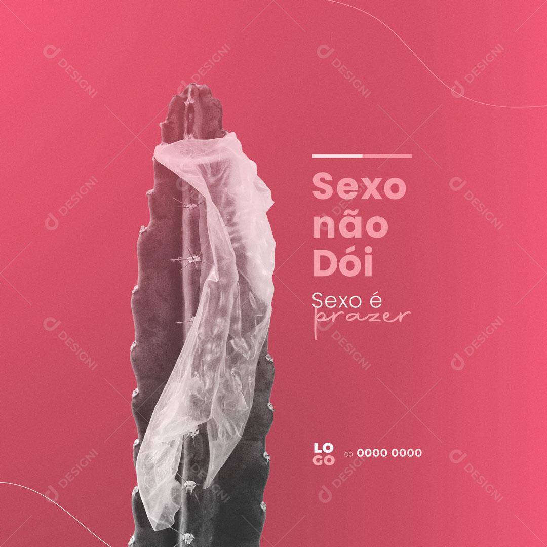 Social Media Clínica De Ginecologia E Obstetrícia Sexo Não Dói PSD Editável