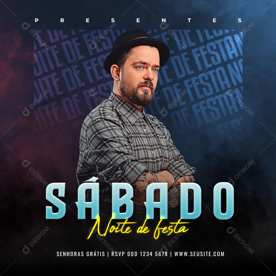 Social Media Sábado De Festa Flyer PSD Editável