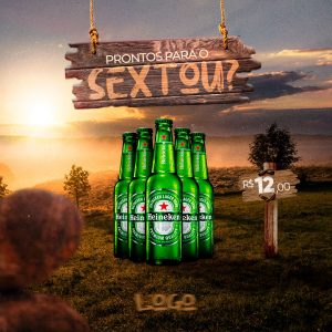 Post Bebidas Cerveja Prontos Para o Sextou Social Media PSD Editável