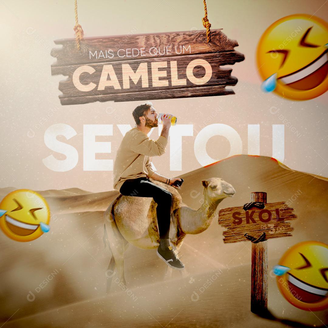 Social Media Bebidas Cerveja Sextou PSD Editável