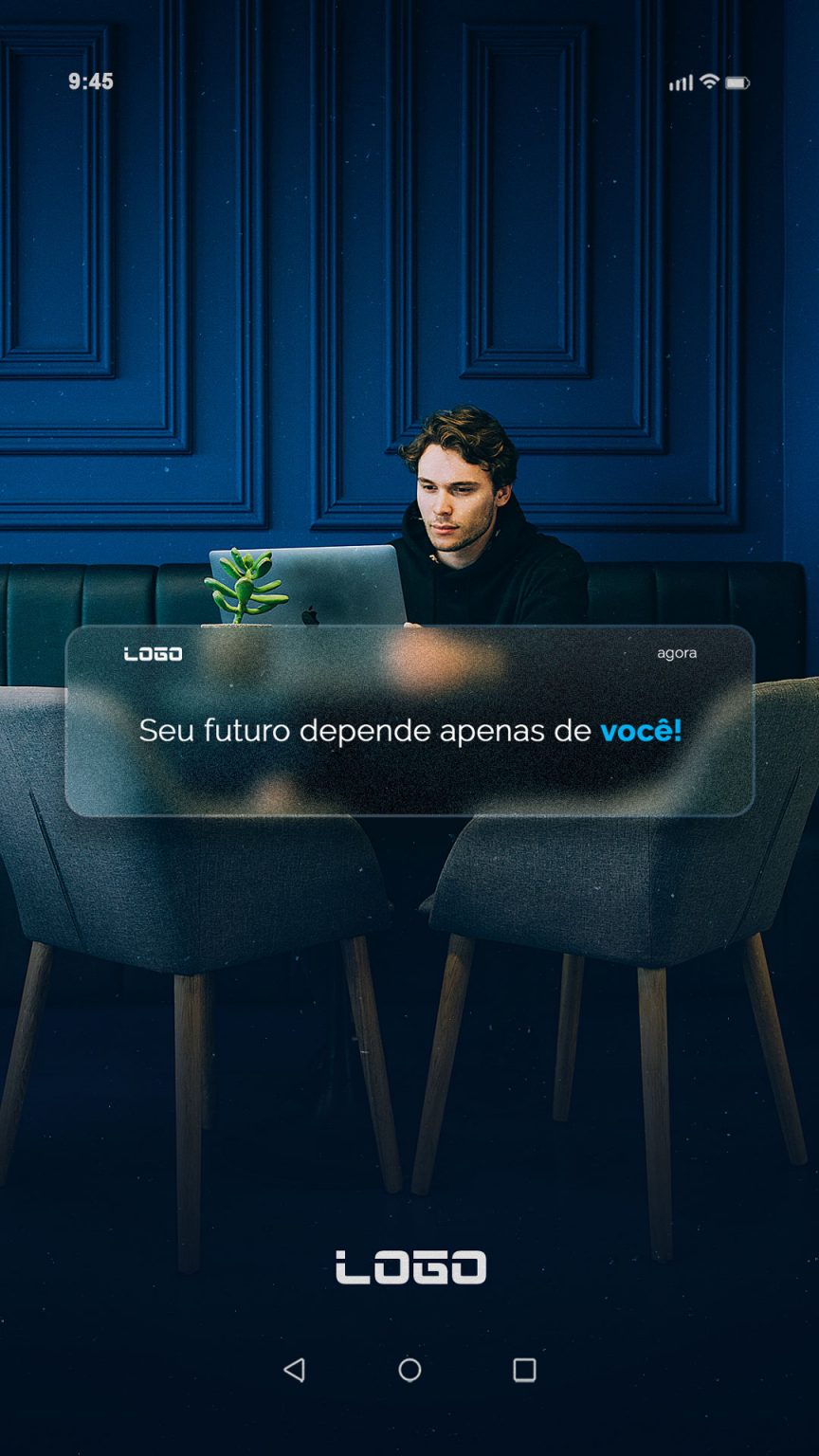 Story Frase Motivacional Seu Futuro Depende Apenas de Você Social Media PSD Editável