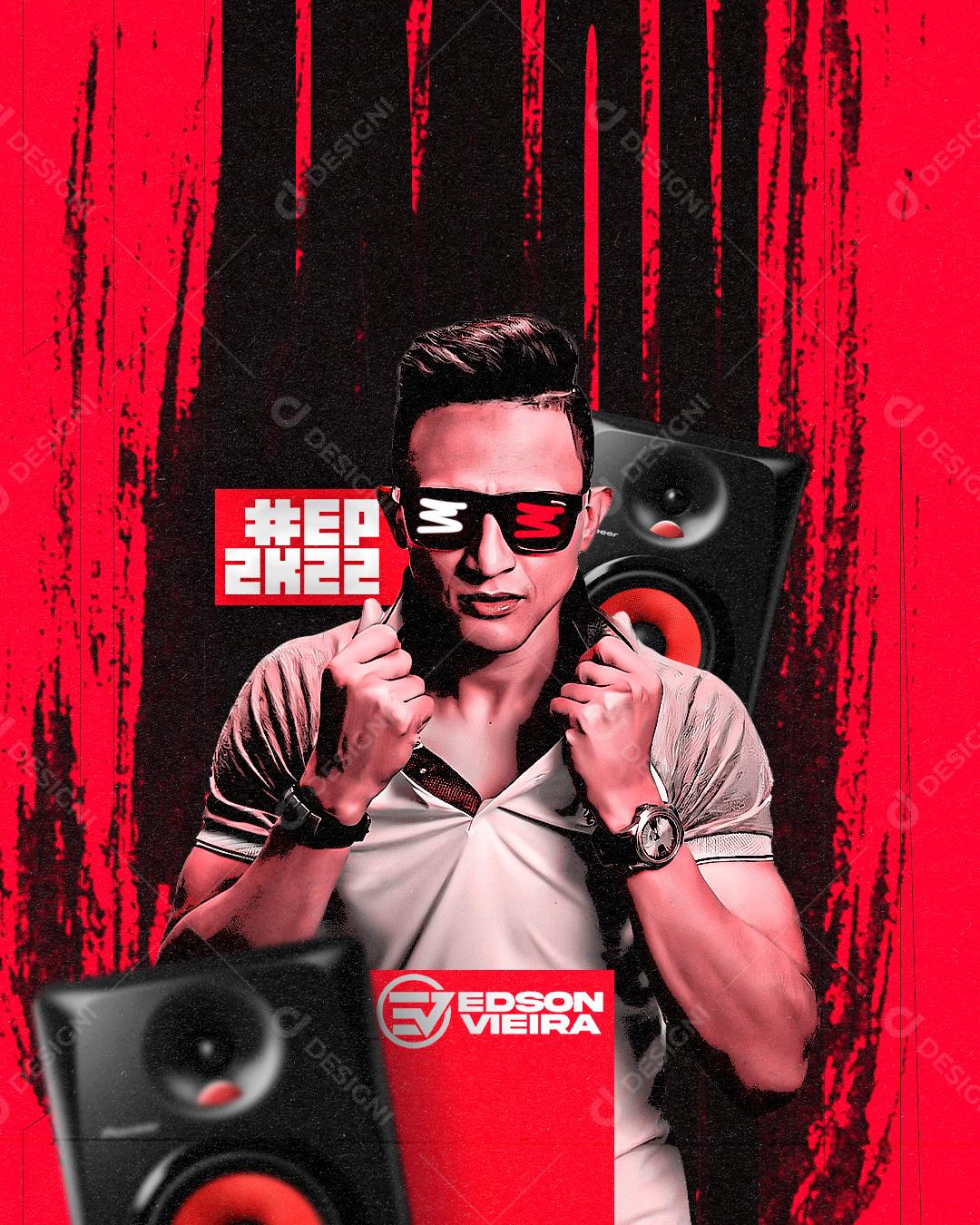 Social Media 2022 Edson Vieira Flyer PSD Editável