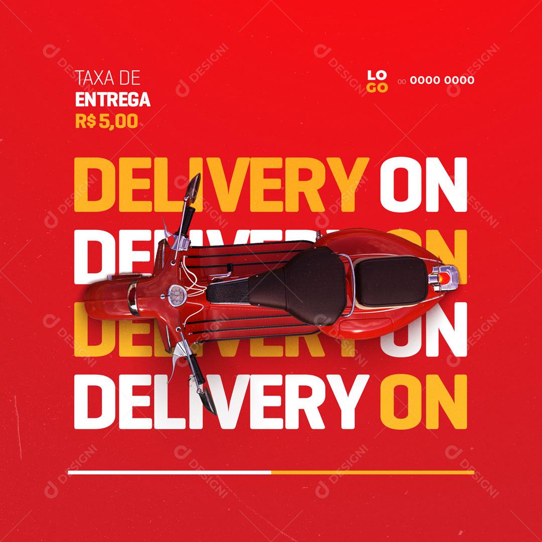 Delivery Pediu Chegou Social Media PSD Editável