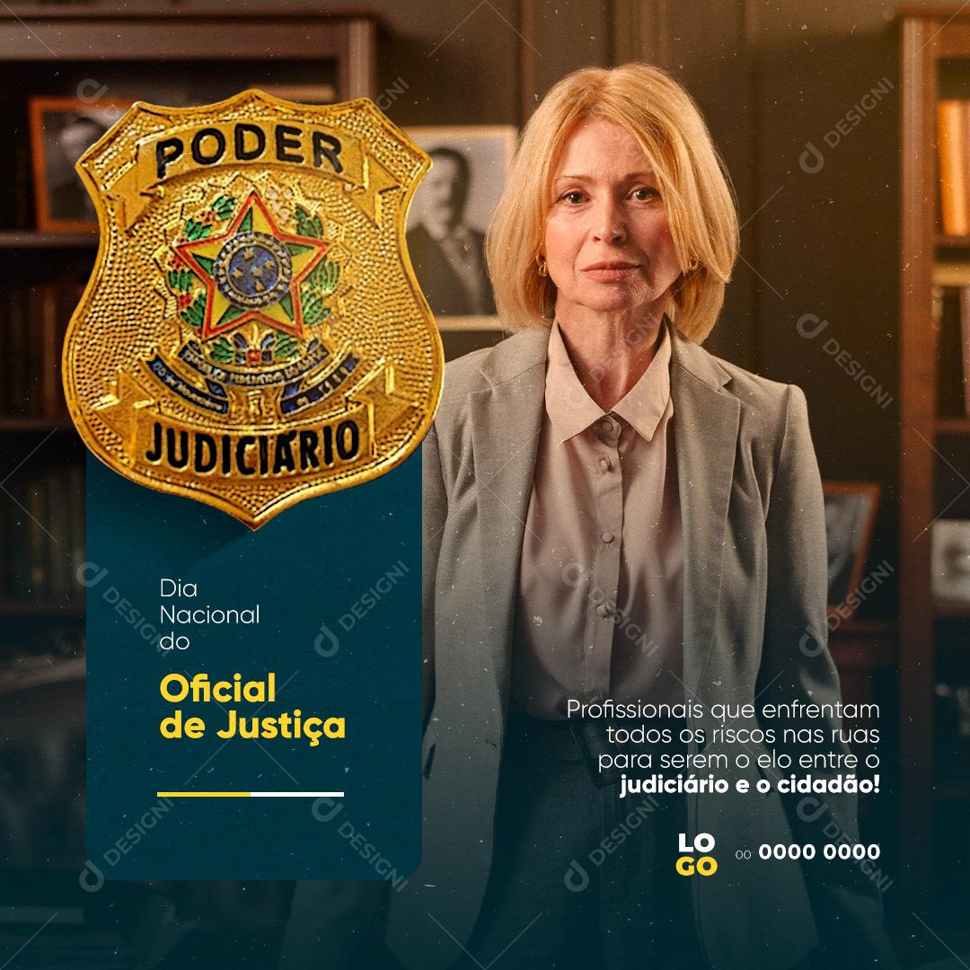 Post Dia Nacional do Oficial de Justiça 25 de Março Social Media PSD Editável