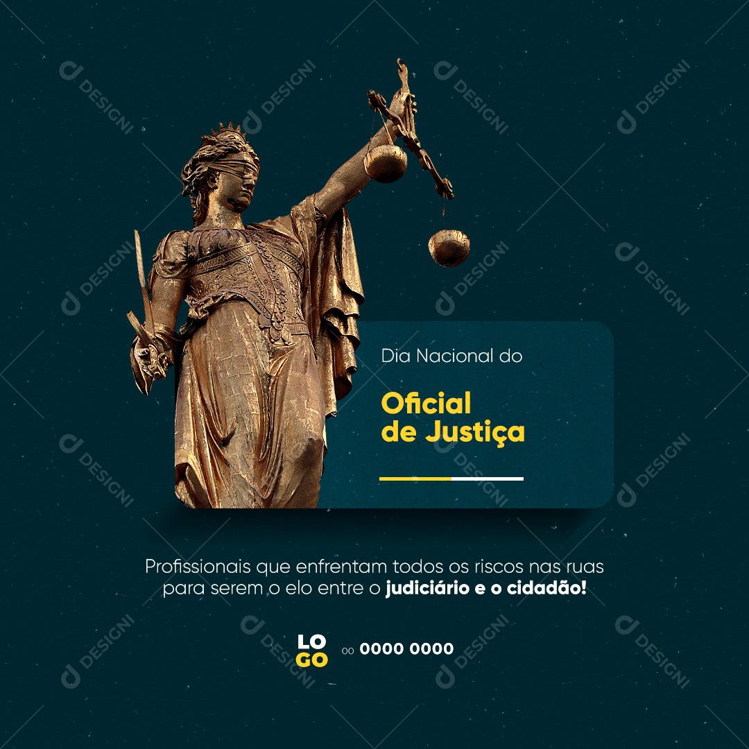 Dia Nacional do Oficial de Justiça 25 de Março Social Media PSD Editável