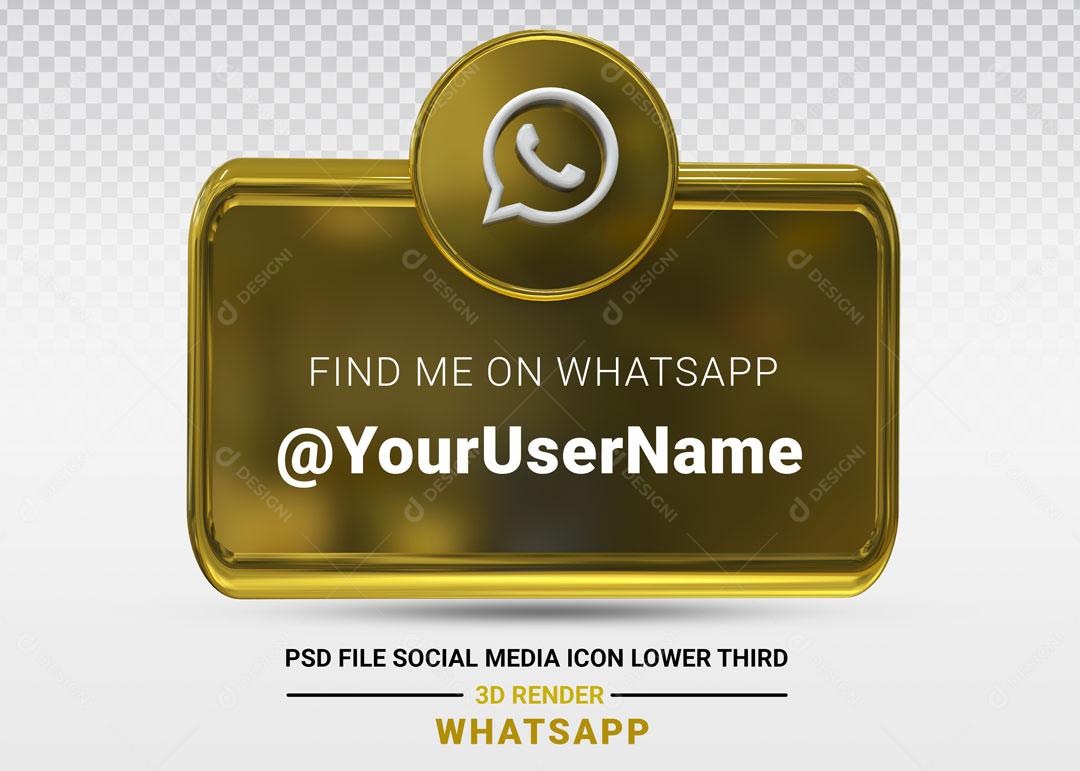 Elemento 3D Para Composição Redes Sociais Placa WhatsApp PSD Editável